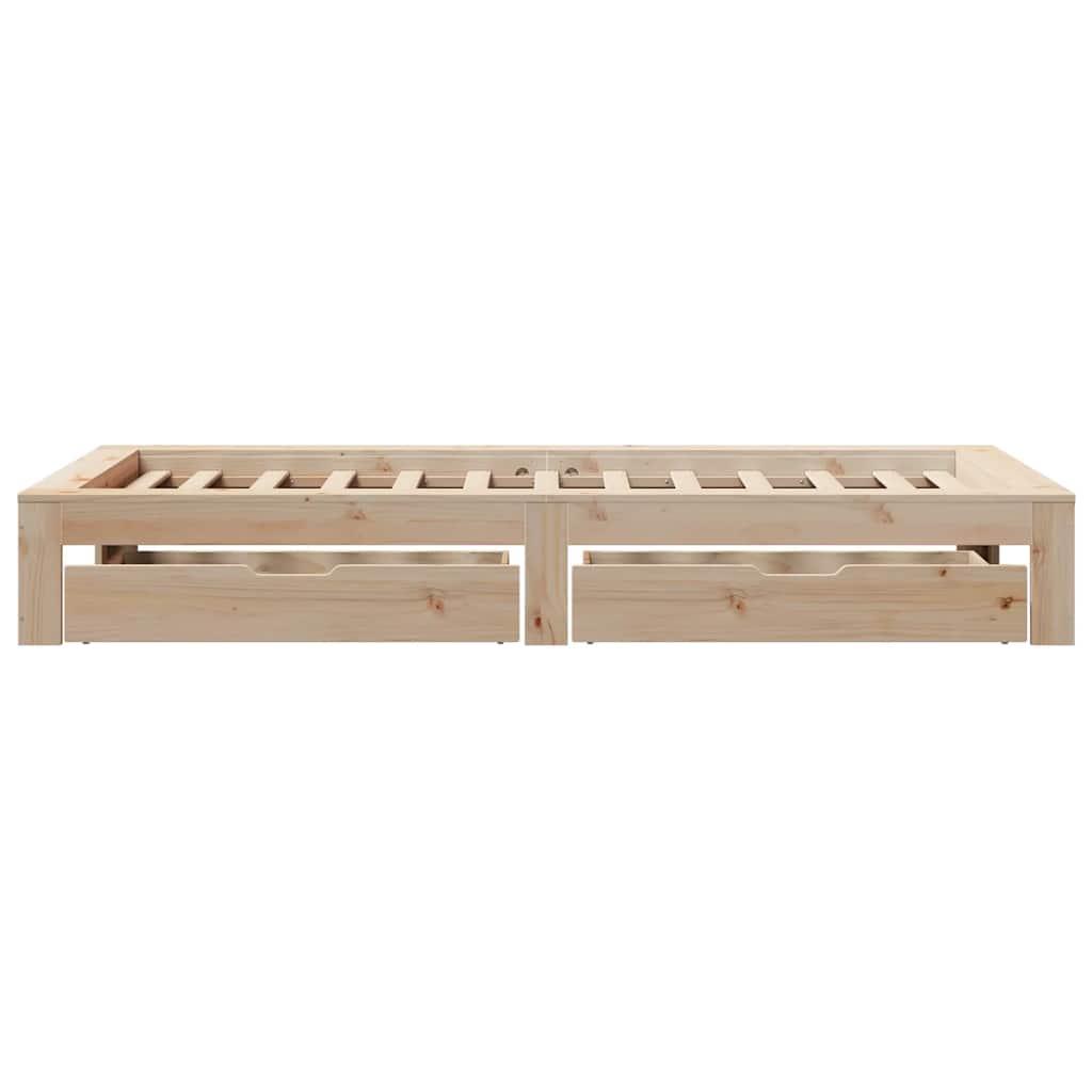 sengeramme uden madras 75x190 cm massivt fyrretræ