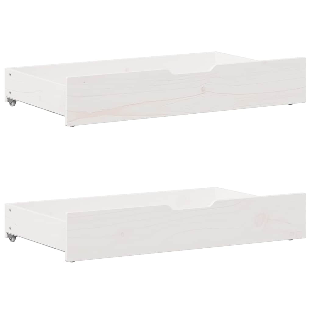 sengeramme uden madras 200x200 cm massivt fyrretræ hvid