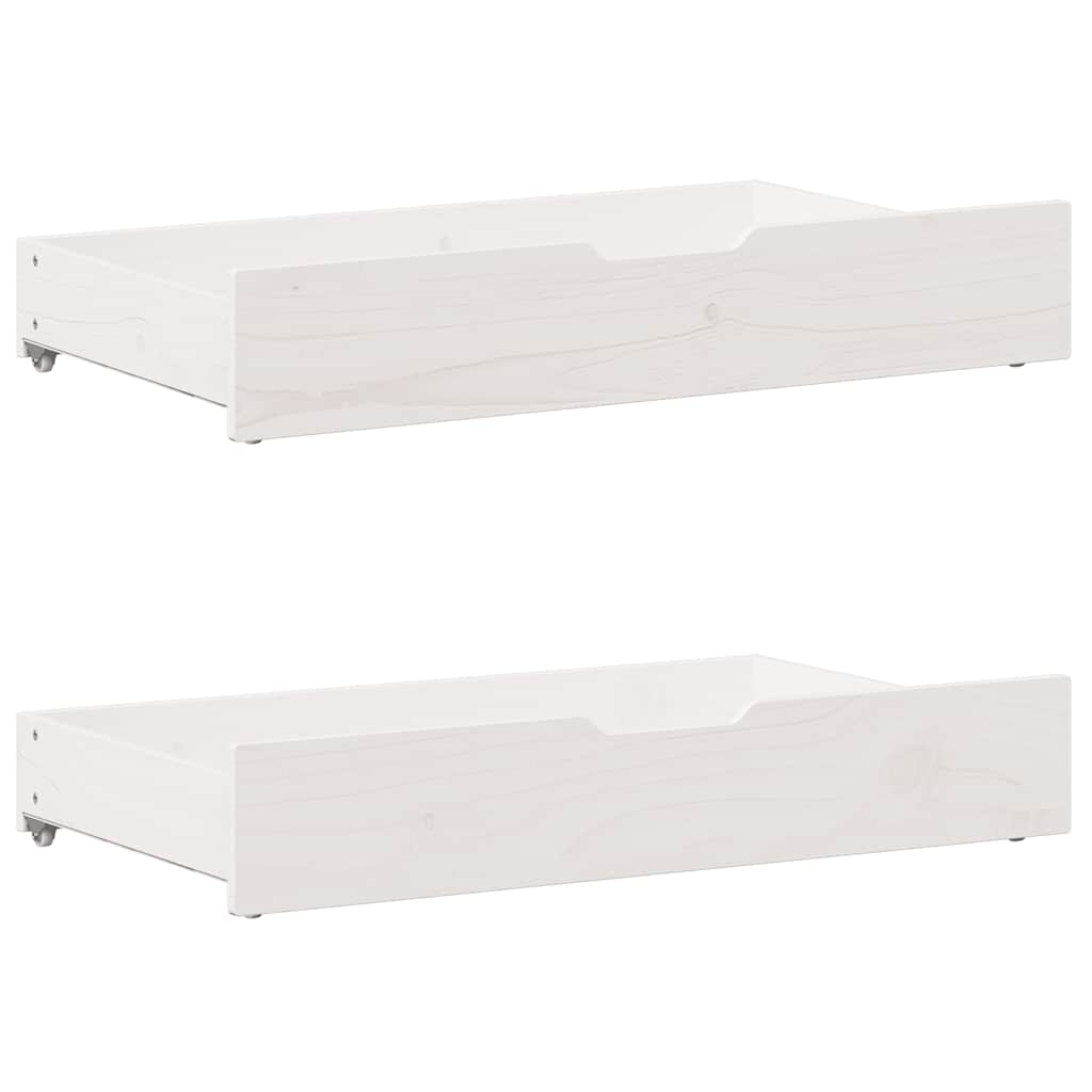 sengeramme uden madras 135x190 cm massivt fyrretræ hvid