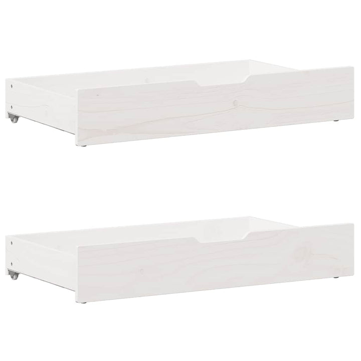sengeramme uden madras 135x190 cm massivt fyrretræ hvid