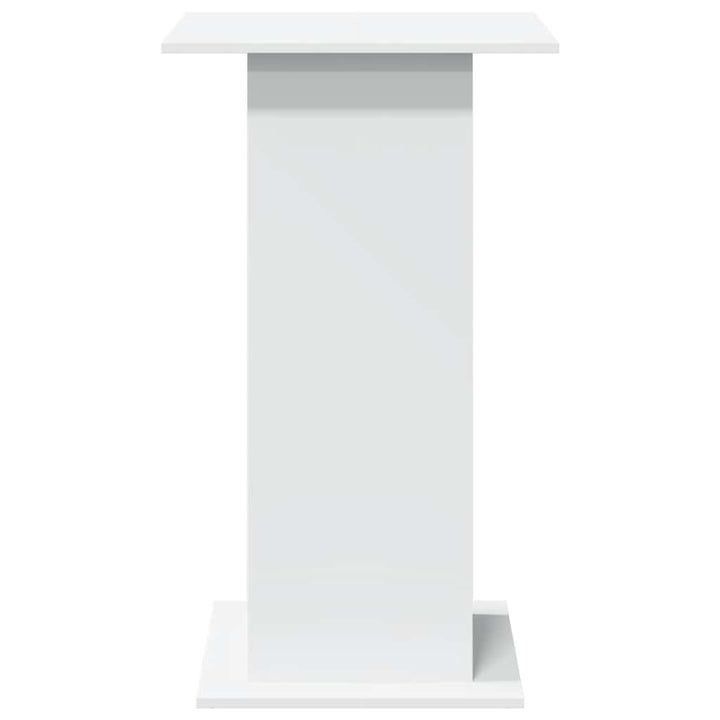 barbord med opbevaring 60x60x102 cm konstrueret træ hvid