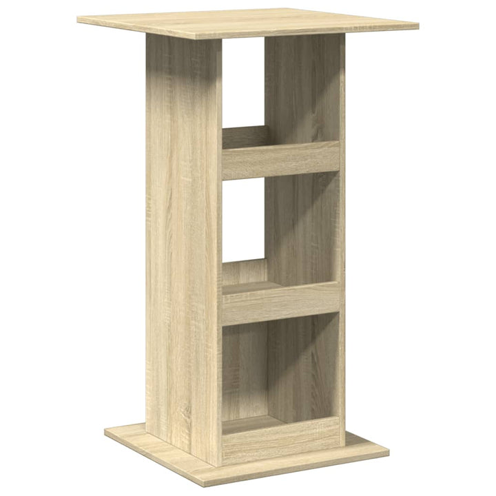 barbord med opbevaring 60x60x102 cm konstrueret træ sonoma-eg