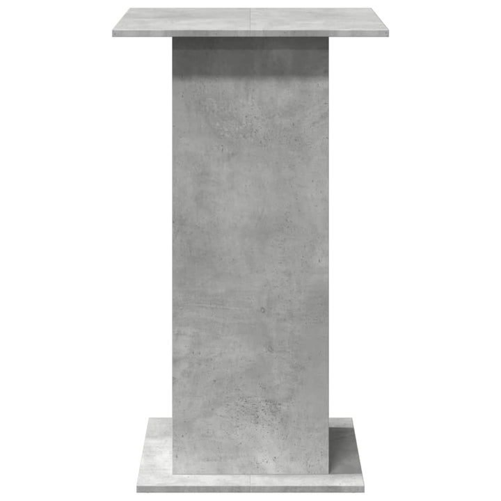 barbord med opbevaring 60x60x102 cm konstrueret træ betongrå