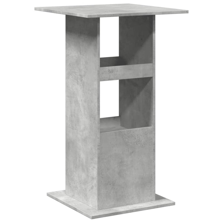 barbord med opbevaring 60x60x102 cm konstrueret træ betongrå