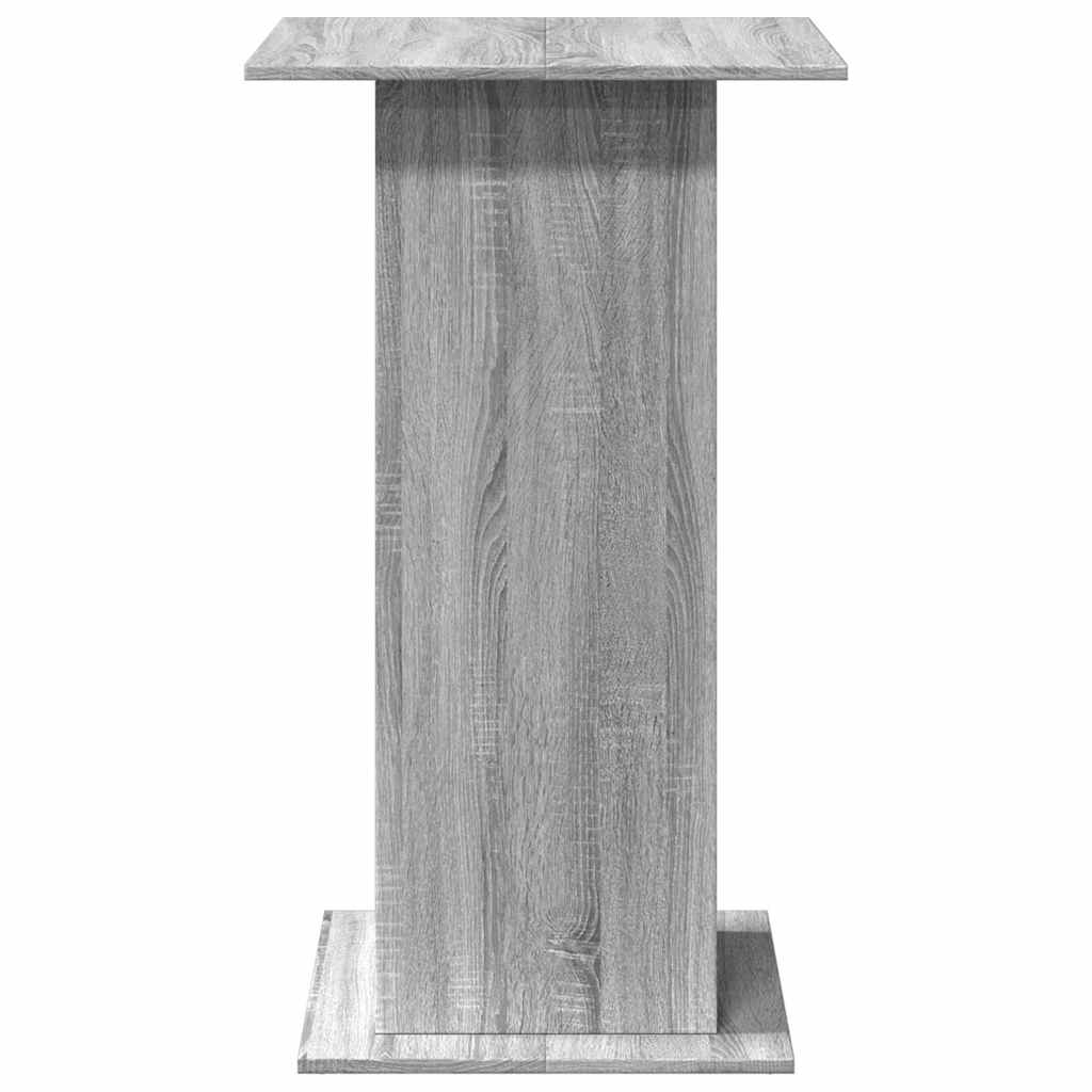 barbord med opbevaring 60x60x102 cm konstrueret træ grå