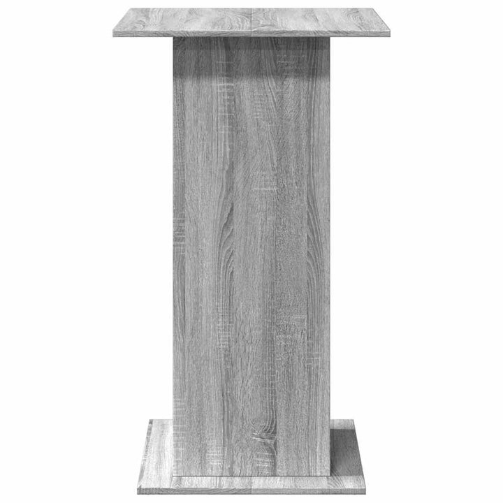 barbord med opbevaring 60x60x102 cm konstrueret træ grå
