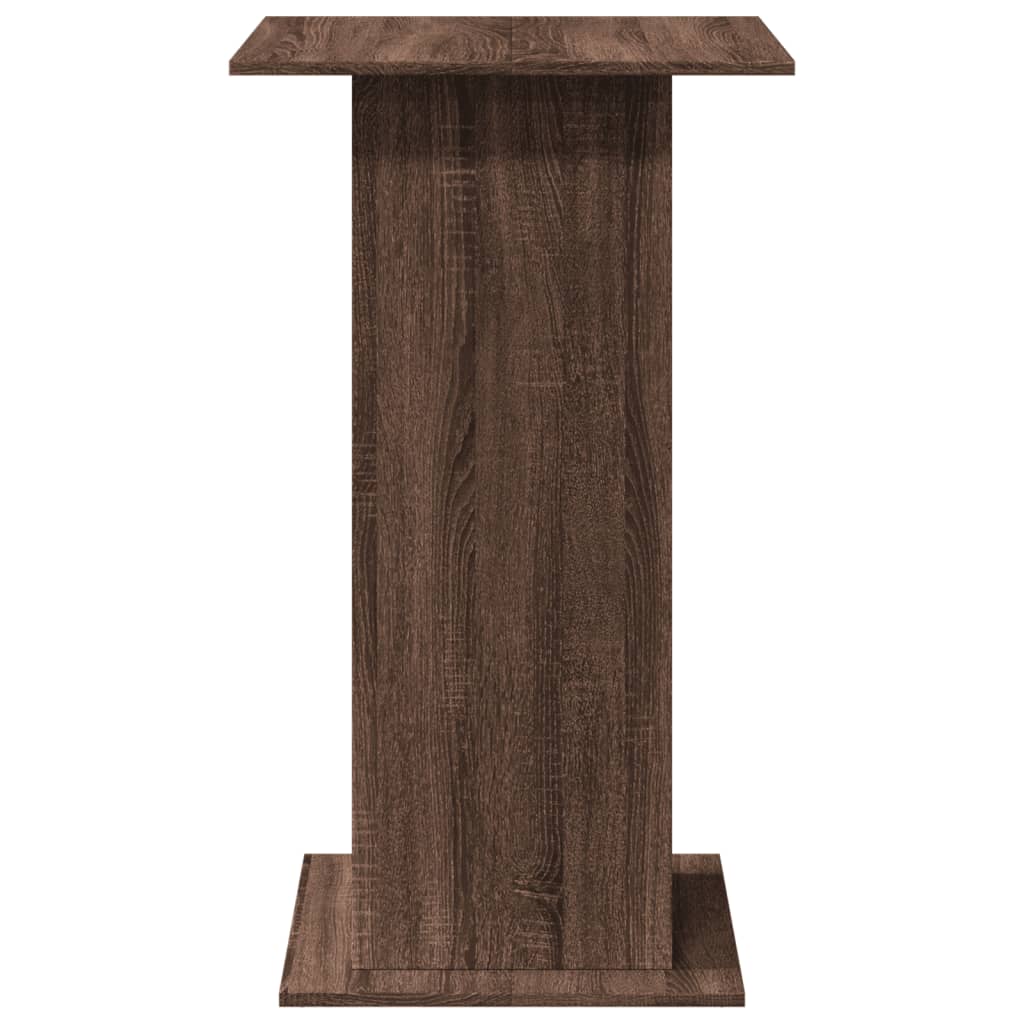 barbord med opbevaring 60x60x102 cm konstrueret træ brunt eg
