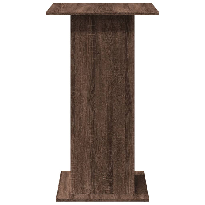 barbord med opbevaring 60x60x102 cm konstrueret træ brunt eg
