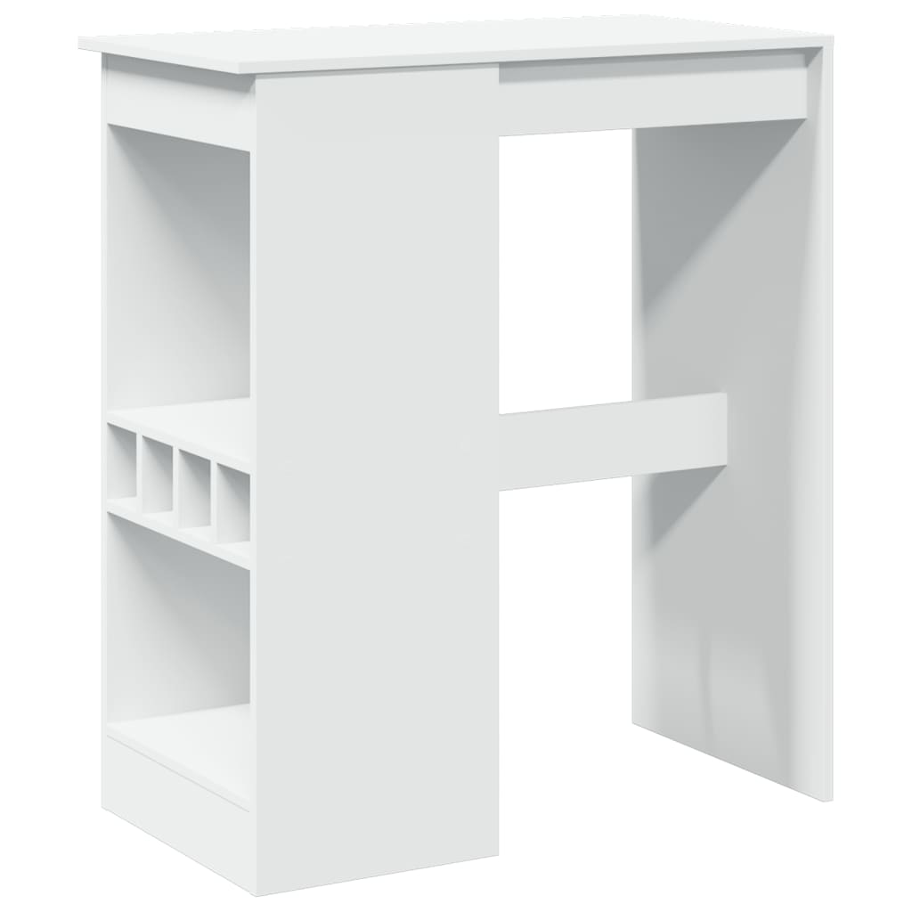 barbord med stativer 90x47,5x103,5 cm konstrueret træ hvid