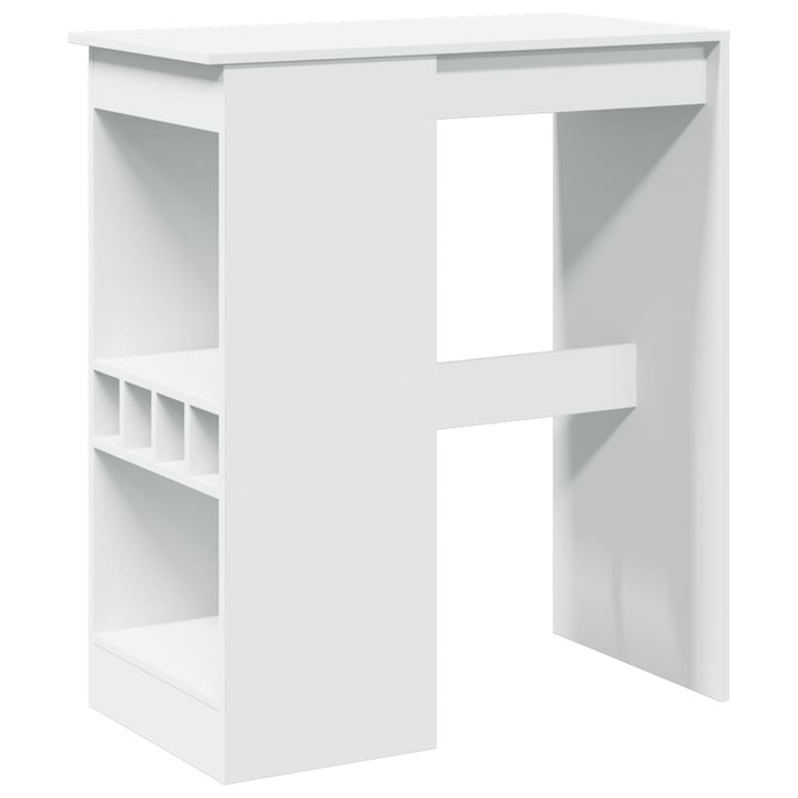 barbord med stativer 90x47,5x103,5 cm konstrueret træ hvid
