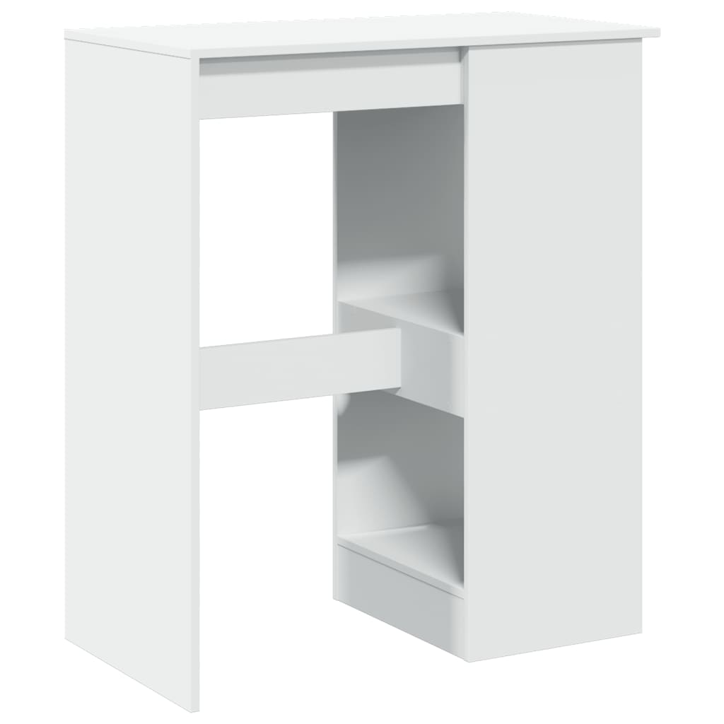barbord med stativer 90x47,5x103,5 cm konstrueret træ hvid