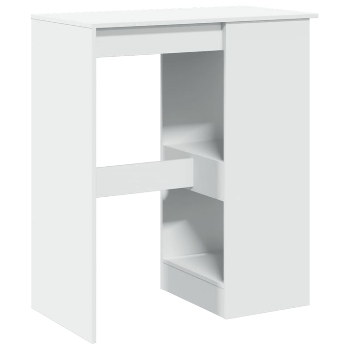 barbord med stativer 90x47,5x103,5 cm konstrueret træ hvid
