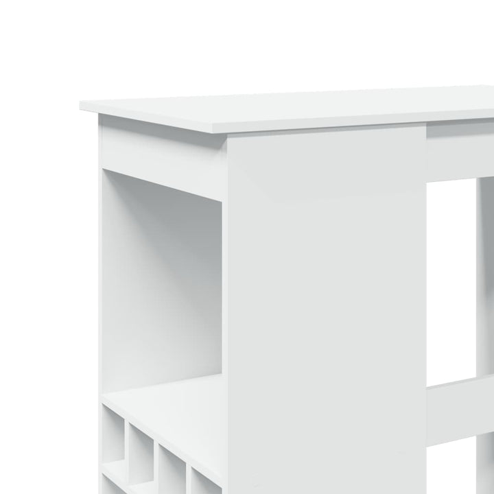 barbord med stativer 90x47,5x103,5 cm konstrueret træ hvid