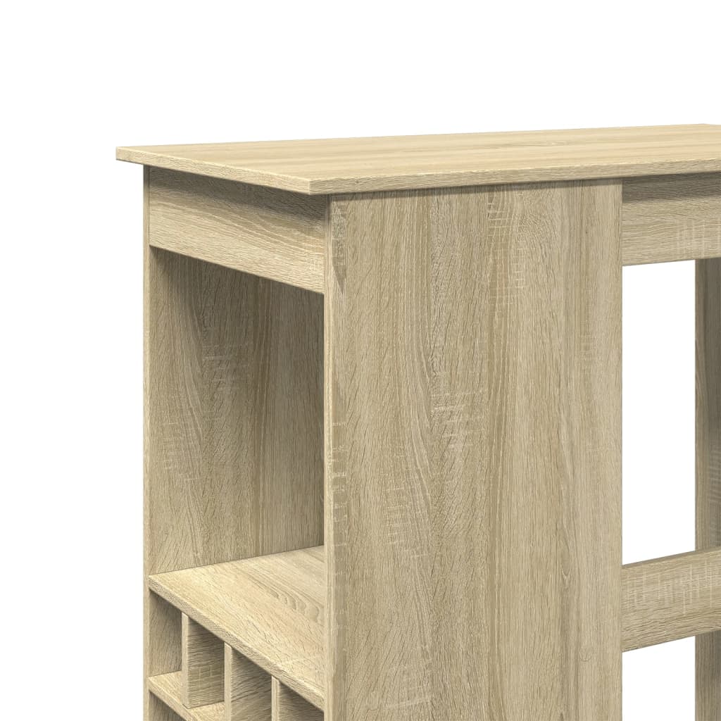 barbord med stativer 90x47,5x103,5 cm konstrueret træ sonoma-eg