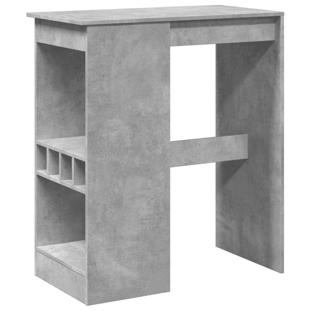 barbord med stativer 90x47,5x103,5 cm konstrueret træ betongrå