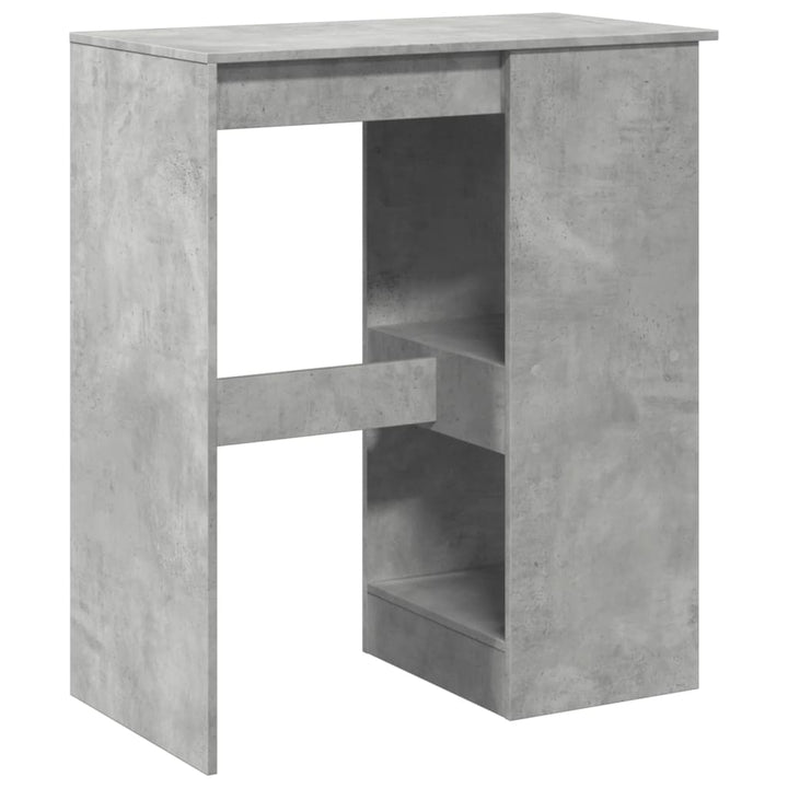 barbord med stativer 90x47,5x103,5 cm konstrueret træ betongrå