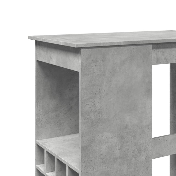 barbord med stativer 90x47,5x103,5 cm konstrueret træ betongrå