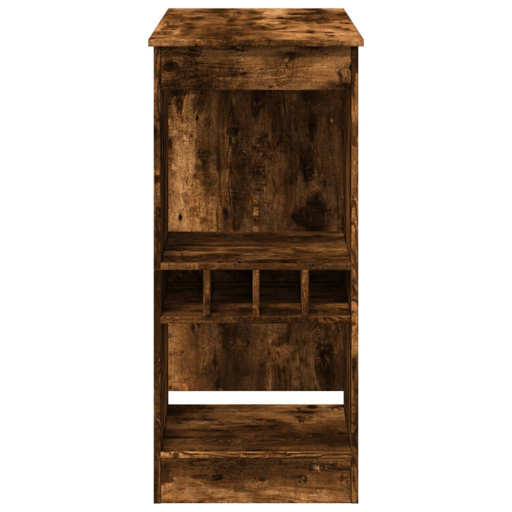 barbord med stativer 90x47,5x103,5 cm konstrueret træ røget eg