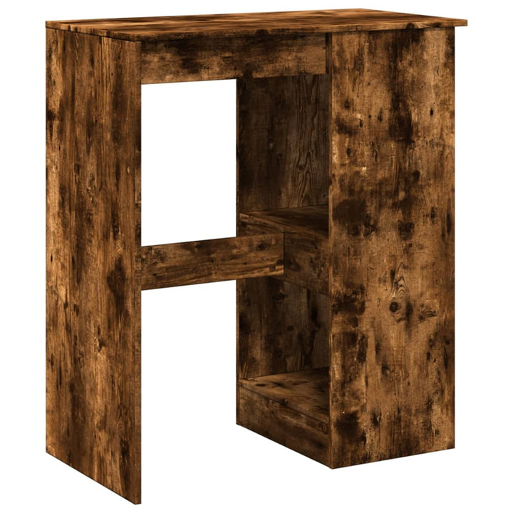 barbord med stativer 90x47,5x103,5 cm konstrueret træ røget eg