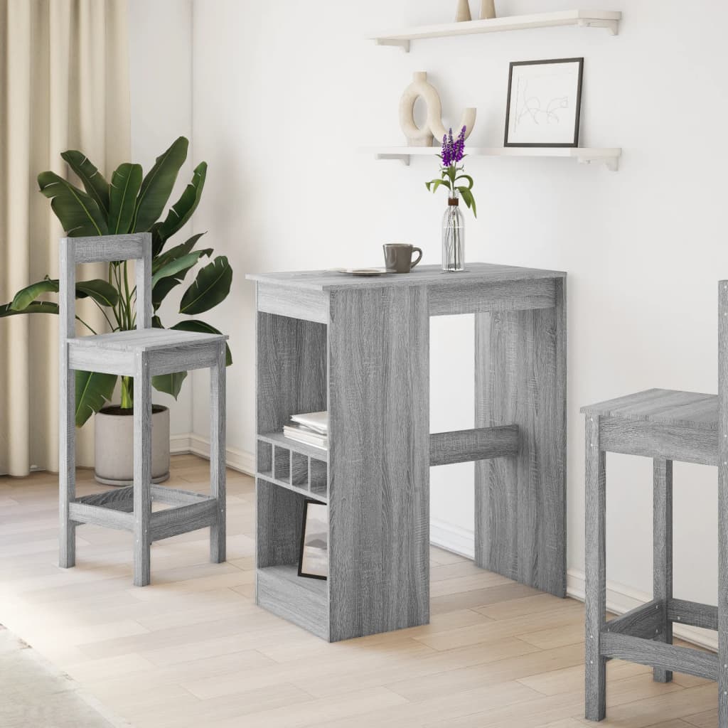 barbord med stativer 90x47,5x103,5 cm konstrueret træ