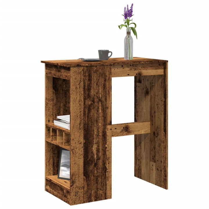 barbord m. stativer 90x47,5x103,5cm konstrueret træ gammelt træ
