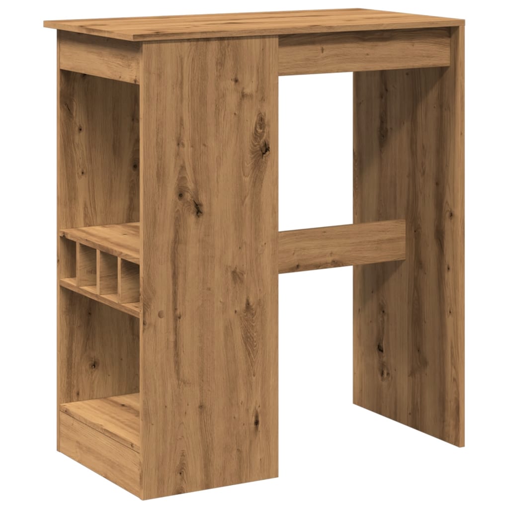 barbord m. stativer 90x47,5x103,5cm konstrueret træ egetræslook