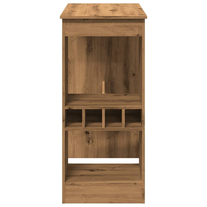 barbord m. stativer 90x47,5x103,5cm konstrueret træ egetræslook