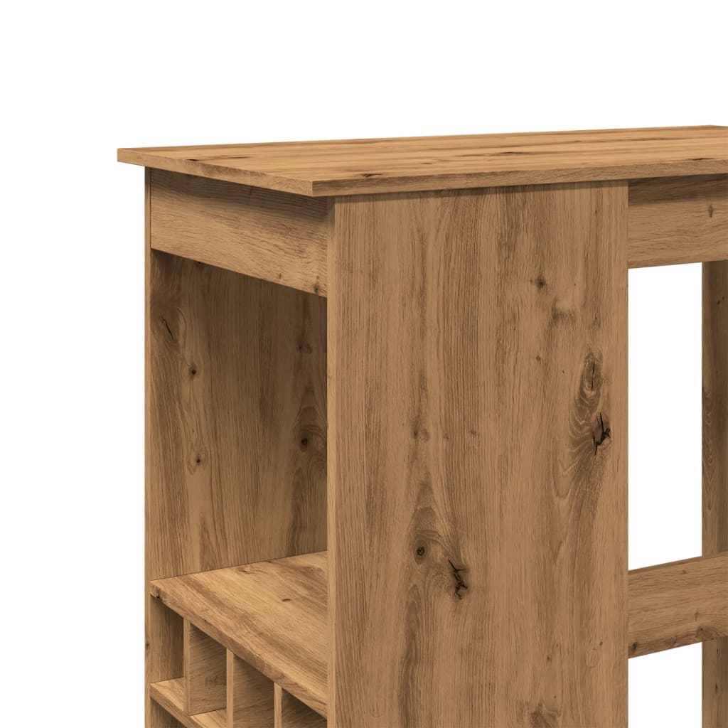 barbord m. stativer 90x47,5x103,5cm konstrueret træ egetræslook
