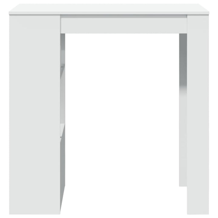 barbord med stativer 102x50x103,5 cm konstrueret træ hvid