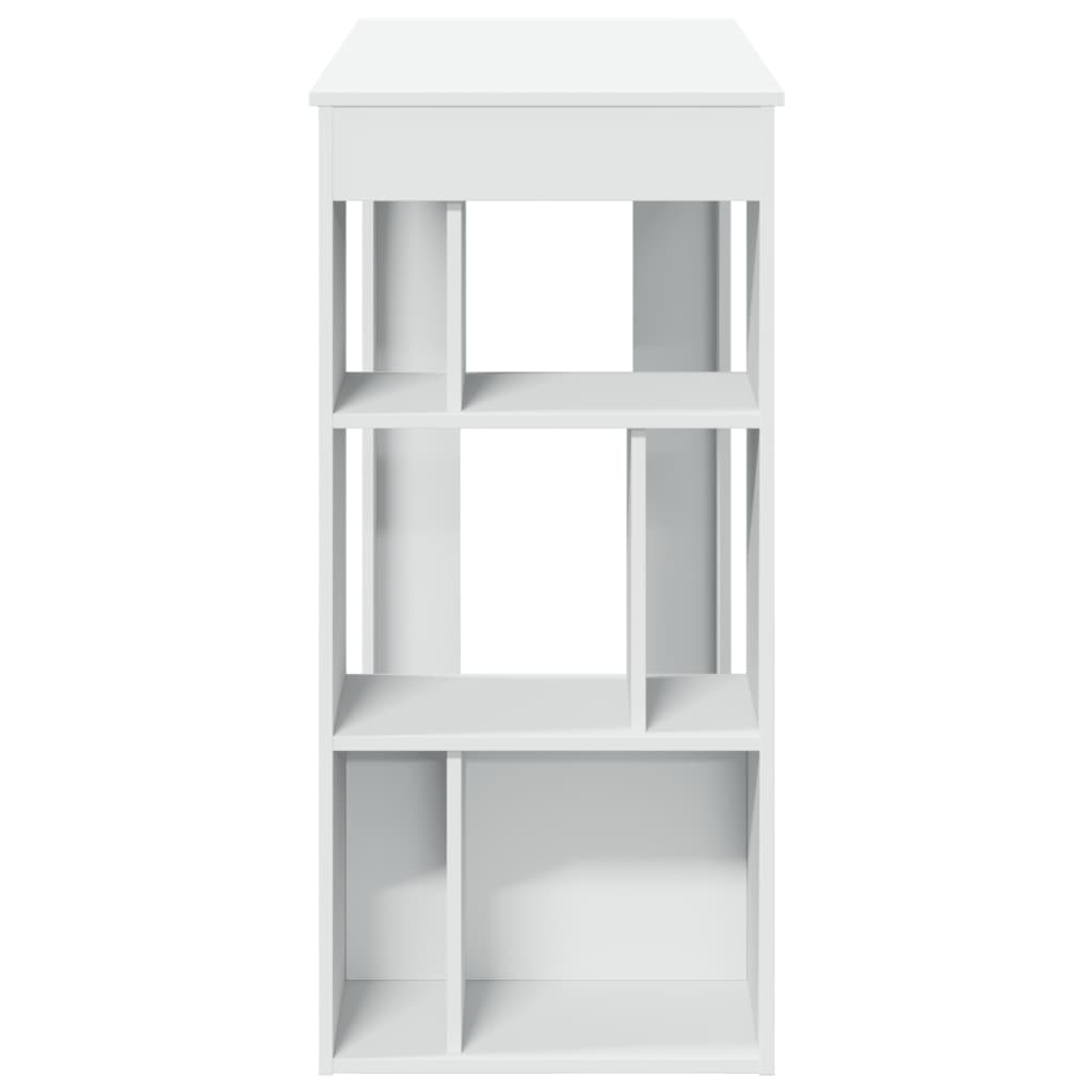 barbord med stativer 102x50x103,5 cm konstrueret træ hvid