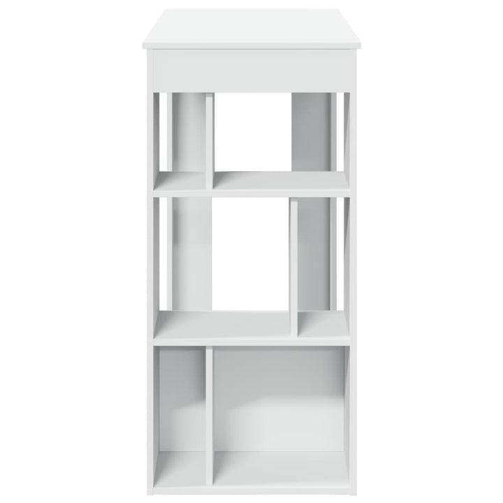 barbord med stativer 102x50x103,5 cm konstrueret træ hvid