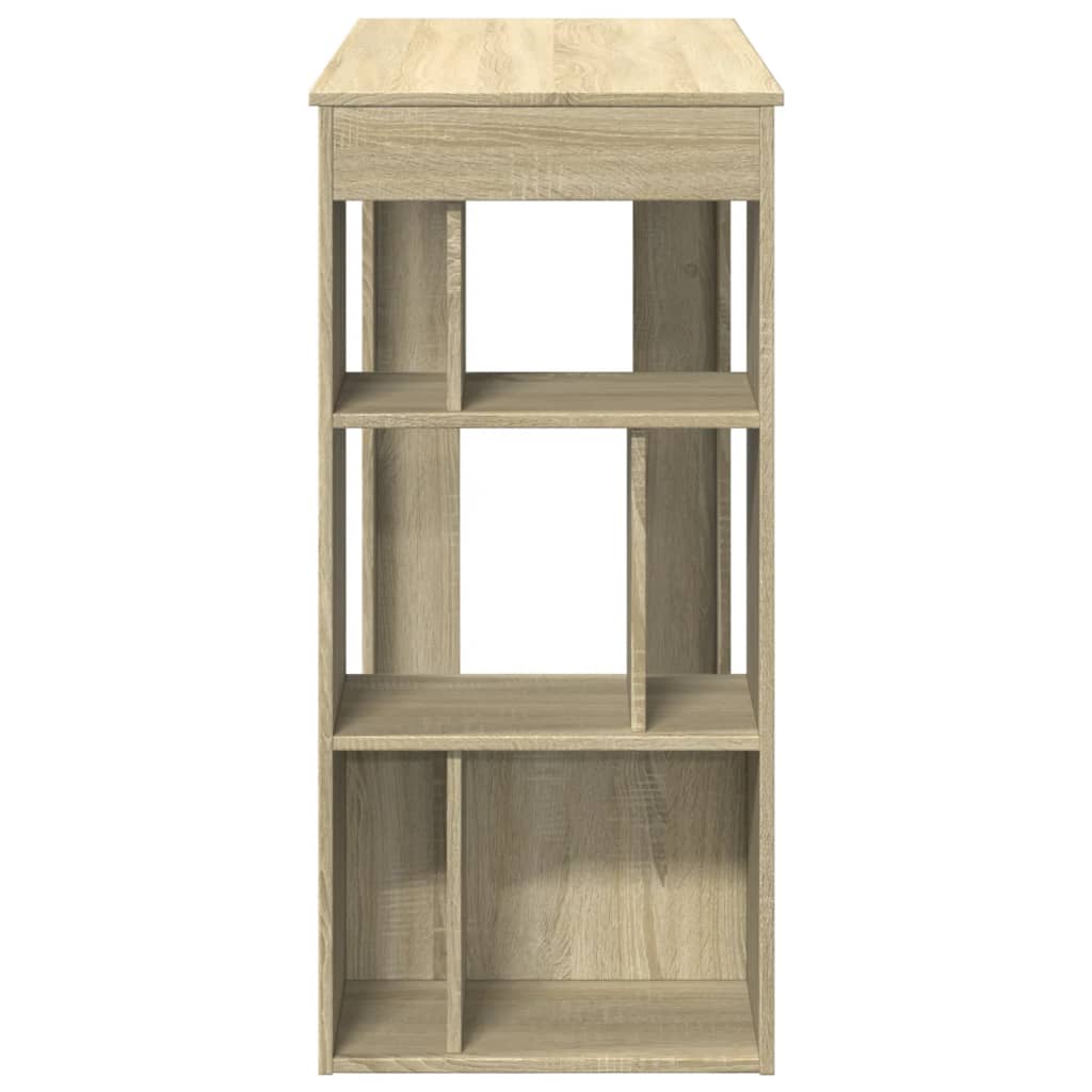 barbord med stativer 102x50x103,5 cm konstrueret træ sonoma-eg