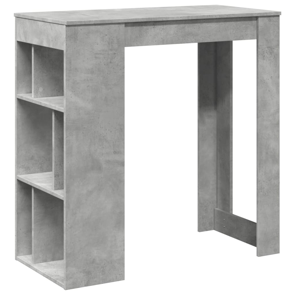 barbord med stativer 102x50x103,5 cm konstrueret træ betongrå