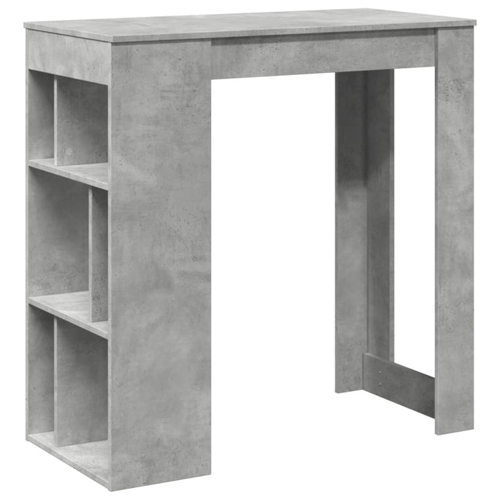 barbord med stativer 102x50x103,5 cm konstrueret træ betongrå