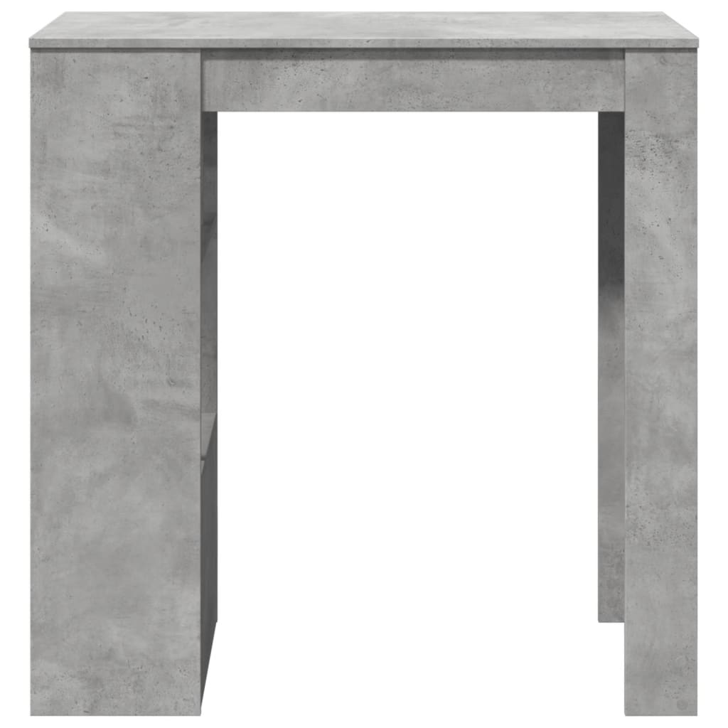 barbord med stativer 102x50x103,5 cm konstrueret træ betongrå