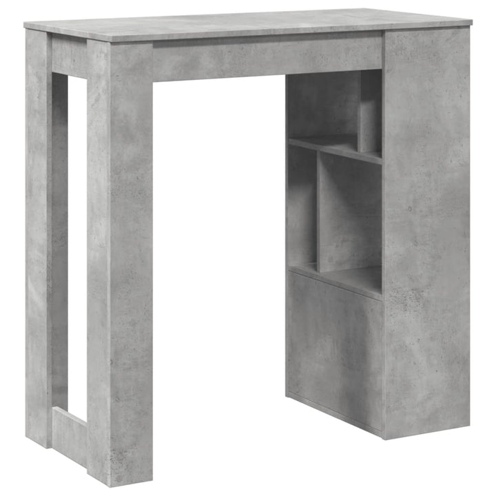 barbord med stativer 102x50x103,5 cm konstrueret træ betongrå