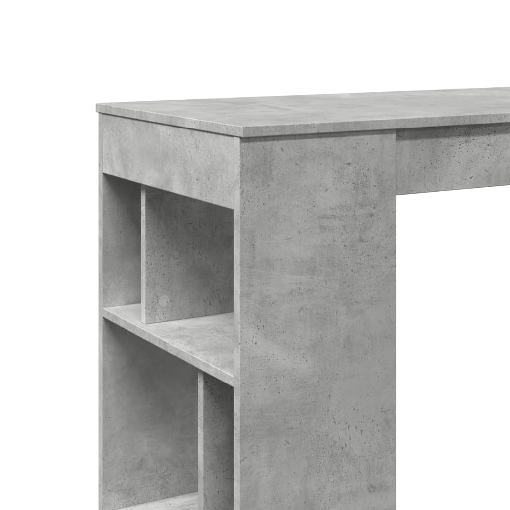 barbord med stativer 102x50x103,5 cm konstrueret træ betongrå