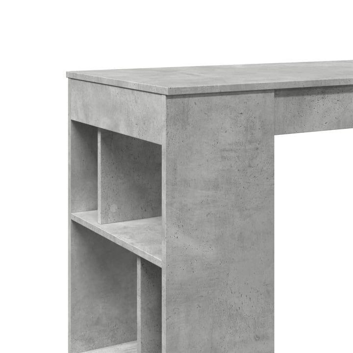 barbord med stativer 102x50x103,5 cm konstrueret træ betongrå