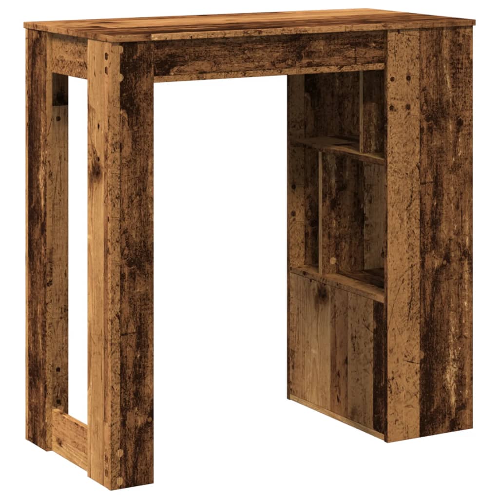 barbord m. stativer 102x50x103,5 cm konstrueret træ gammelt træ