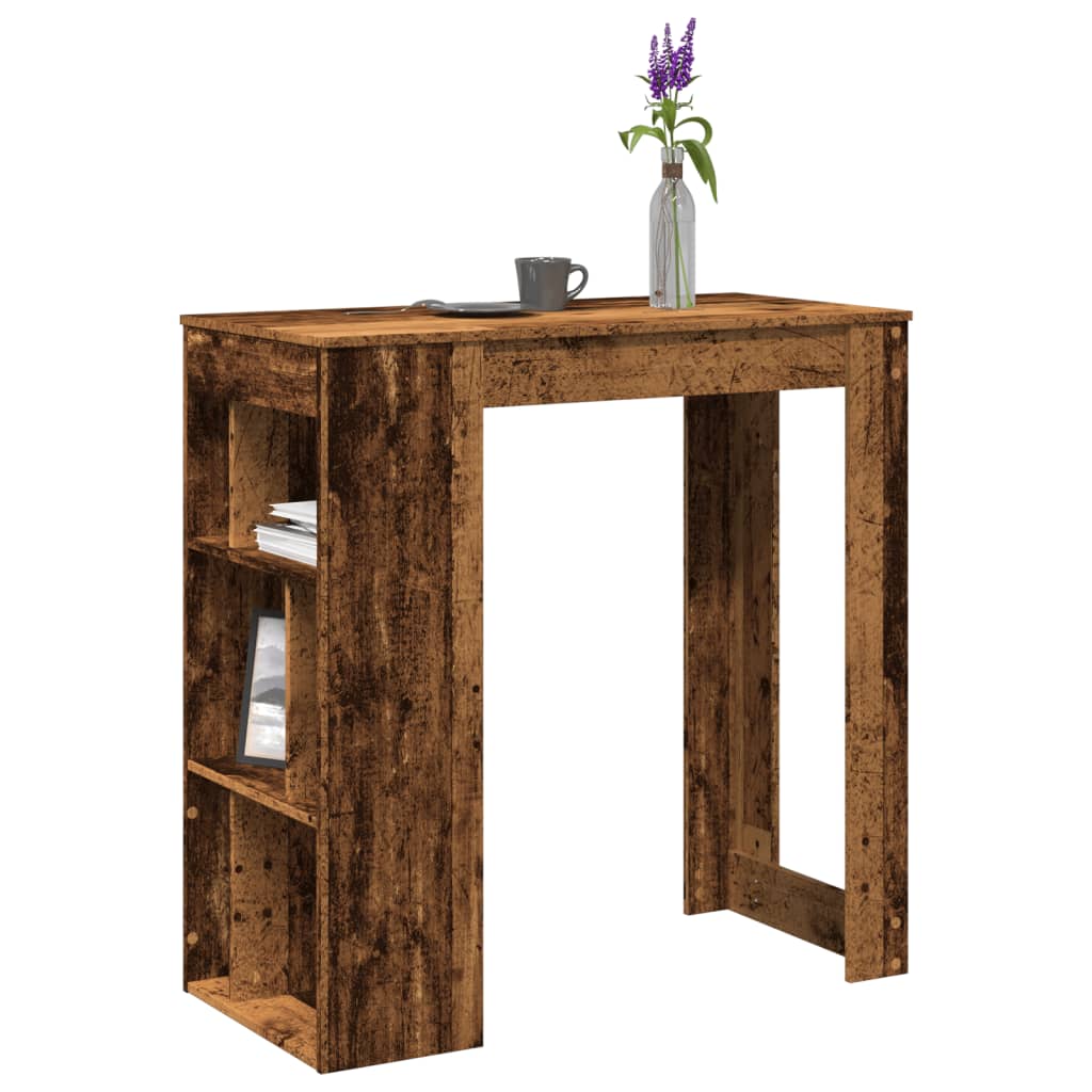 barbord m. stativer 102x50x103,5 cm konstrueret træ gammelt træ