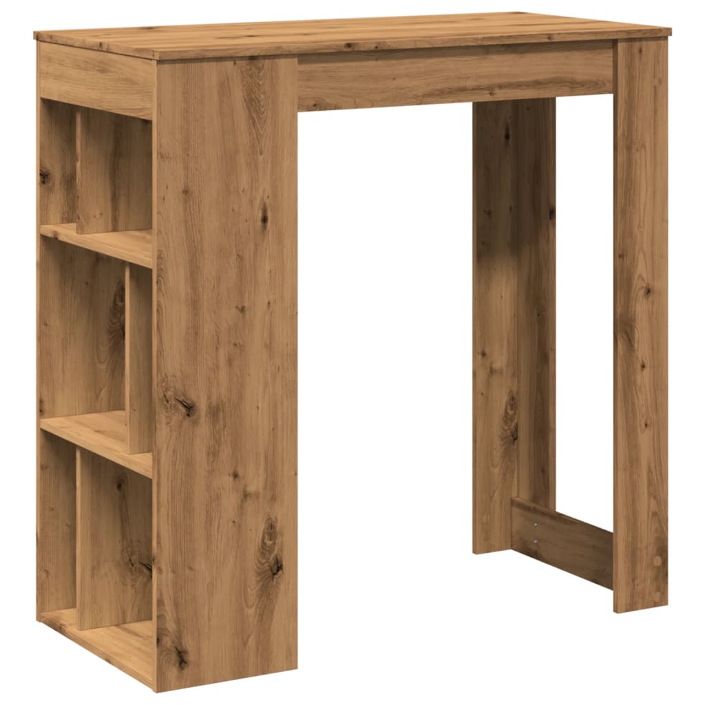 barbord m. stativer 102x50x103,5 cm konstrueret træ egetræslook