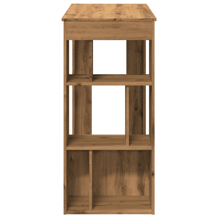 barbord m. stativer 102x50x103,5 cm konstrueret træ egetræslook