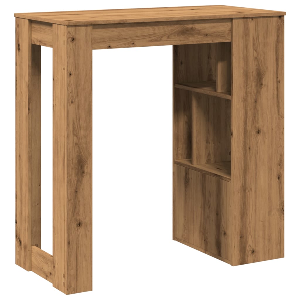 barbord m. stativer 102x50x103,5 cm konstrueret træ egetræslook