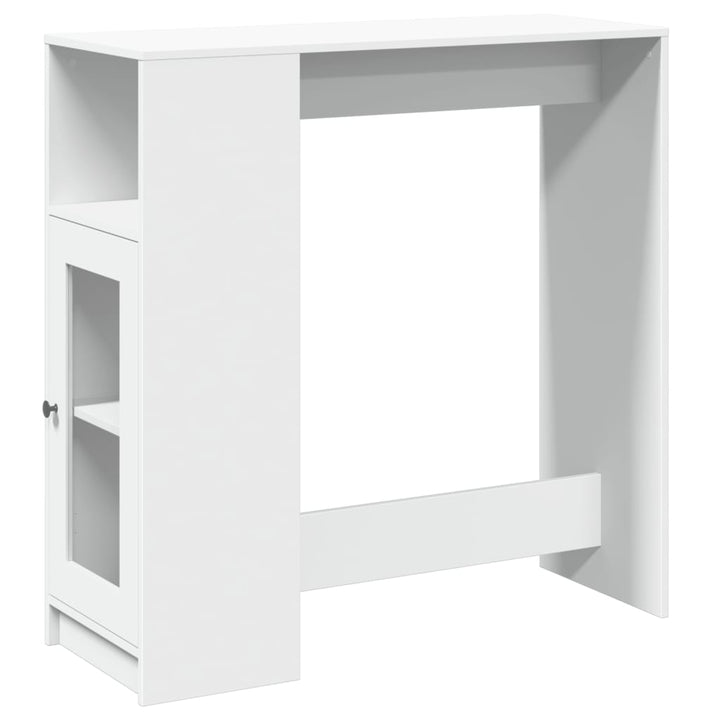 barbord med stativer 101x40x103,5 cm konstrueret træ hvid