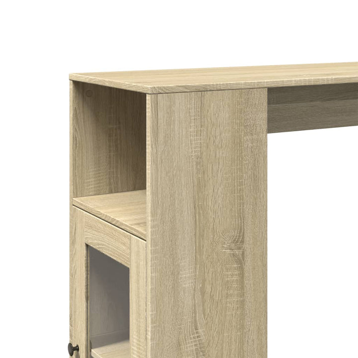 barbord med stativer 101x40x103,5 cm konstrueret træ sonoma-eg