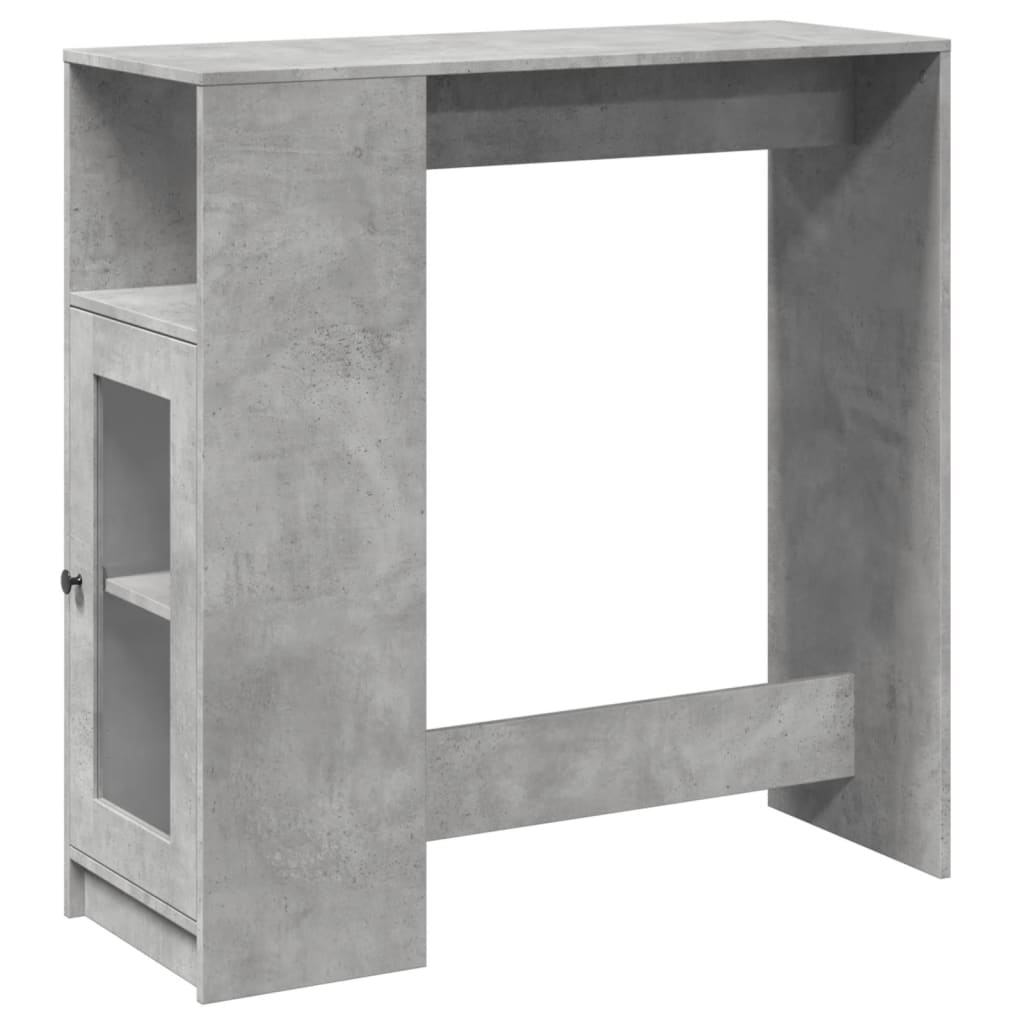 barbord med stativer 101x40x103,5 cm konstrueret træ betongrå