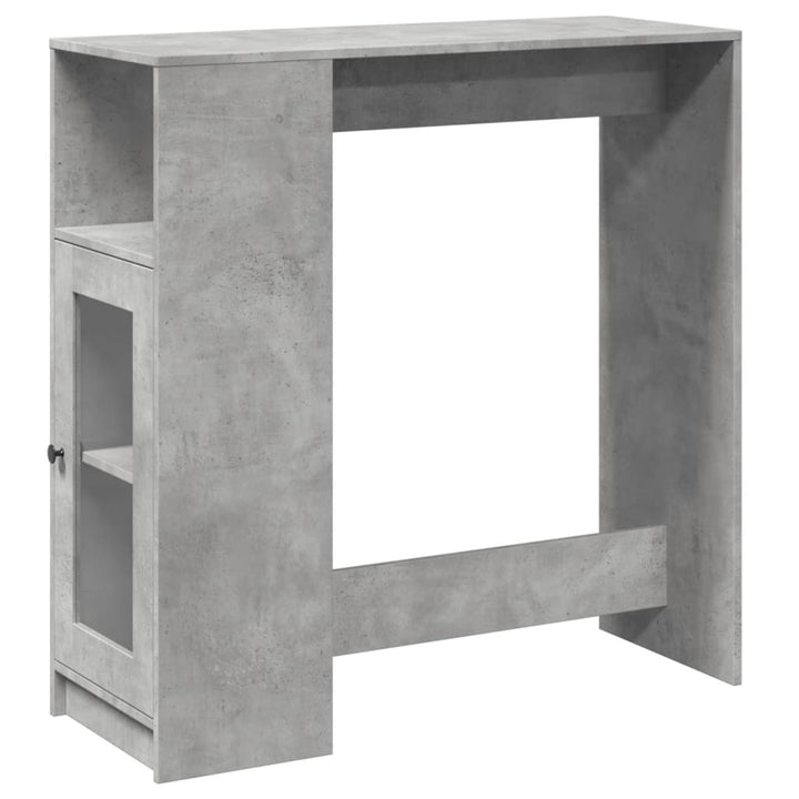 barbord med stativer 101x40x103,5 cm konstrueret træ betongrå