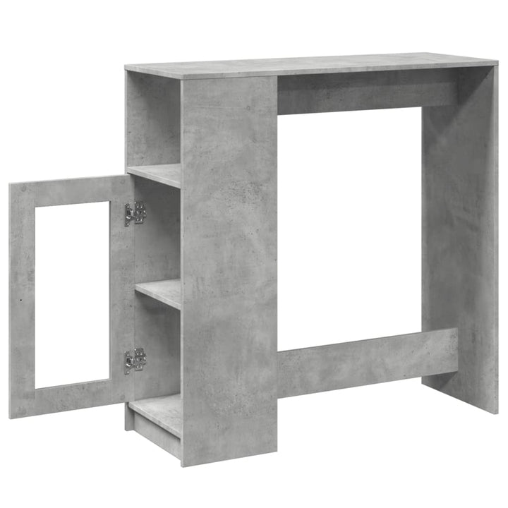 barbord med stativer 101x40x103,5 cm konstrueret træ betongrå