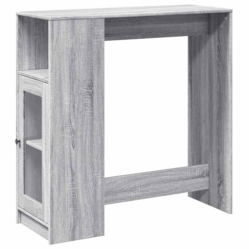 barbord med stativer 101x40x103,5 cm konstrueret træ