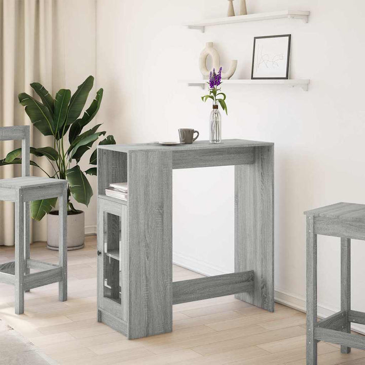 barbord med stativer 101x40x103,5 cm konstrueret træ
